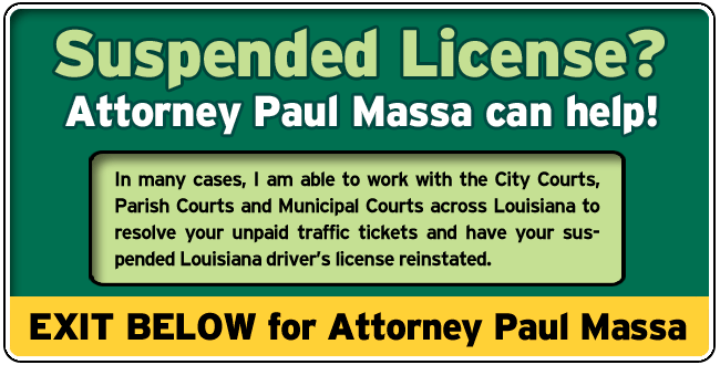 Calcasieu, Louisiana License Restoration Lawyer Paul Massa